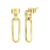 Lucardi Dames Goldplated oorbellen Amelie