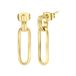 Lucardi Dames Goldplated oorbellen Amelie