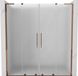 Mexen Velar L Duo schuifdeur voor douche 170 cm, matglas, roze goud