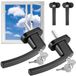 Monzana - Raamsluiting 2x - Afsluitbaar Slot Pin Lengte 35mm Zwart