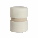 Light & Living Poef Novira - Beige - Ø35x46cm - Modern