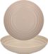 PlasticForte Rond bord/camping - 8x - diep bord - D19 cm - taupe - kunststof
