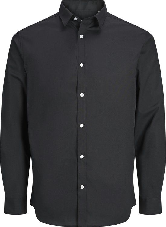 JJ REBEL JACK&JONES JREBGAVIN SOLID SHIRT LS NOOS Jongens Overhemd Zwart XL