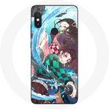 Maniacase Hoesje voor Xiaomi Redmi Note 5 AI Dual Camera Tanjiro en Nezuko Demon Slayer Kimetsu no Yaiba Anime