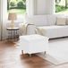 Prolenta Maison Exclusive - Ottomaan met opbergruimte, wit, 60 x 60 x 45 cm, kunstleer