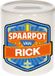 Bellatio Decorations Kinder spaarpot met naam - Rick - keramiek - met dop - wit