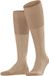 FALKE Oxford Stripe geribbeld speciale schittering katoen kniekousen heren bruin - maat 43-44