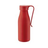Alessi Away AST01 R Dubbelwandige thermosfles met theezeef en filter van roestvrij staal 18/10 gekleurd, 500 ml, rood