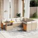 Maison Exclusive - Ensemble de meubles de jardin 10 pièces avec canapé et coussins, beige, en polyrotin