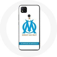 Maniacase Hoesjes voor Xiaomi Redmi 9C Olympique de Marseille Logo witte achtergrond