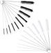 Brosses de tube en nylon - jeu de 20 - noir et blanc - acier inoxydable