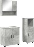 vidaXL Meuble de salle de bain Béton gris 61 x 35 x 64 cm