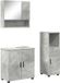 vidaXL Meuble de salle de bain Béton gris 61 x 35 x 64 cm