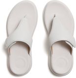 FitFlop F-Mode Go Adjustable Flatform Toe-Post Sandals Dames Slippers - Urban Wit