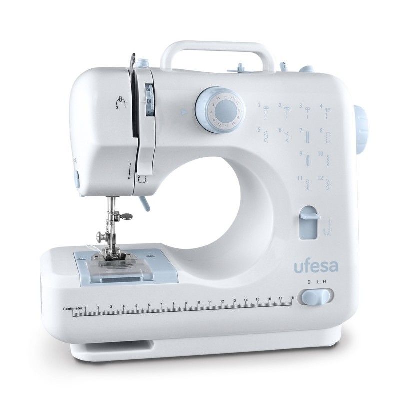 Ufesa SW1201 - Handmatige naaimachine - 12 steken - Blauw/Wit