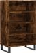 vidaXL Hoge kast 57x35x90 cm bewerkt hout gerookt eikenkleurig