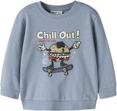 NAME IT Jongens Sweater Ashley Blue Katoen Maat 122/128