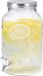 Excellent Houseware Drank dispenser/limonadetap - met tapje - glas - 4 L - zilver - h25 x d16 cm
