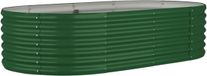 vidaXL Plantenbak 152x80x36 cm gegalvaniseerd staal groen