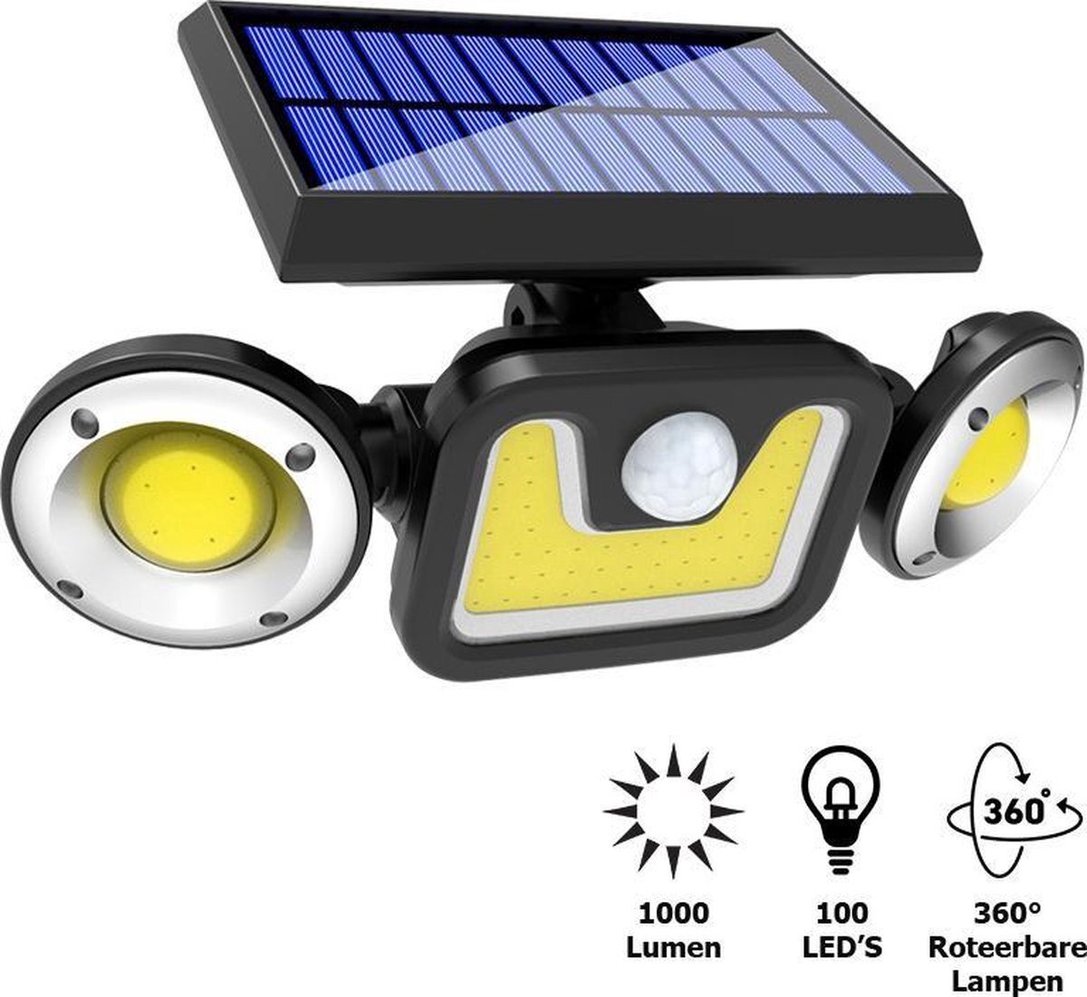 Cahaya Flood| Beveiligingsverlichting | Solar | 2022 model | wit licht | Security Light op zonne-energie | IP65 waterdicht | Solar Tuinlamp | LED verlichting |