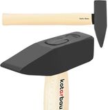 KOTARBAU® Voorhamer, 1 kg, Sloophamer, Staal, Slotenhamer, Ergonomisch, Zware, Hamer Voor Sloopwerk, Slotenmaker Hamer, Sloophamer Met Houten Steel, 30,5 cm, Zwart Natuurlijk