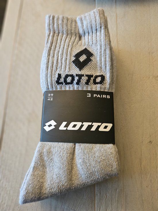 Lotto Sokken Grijs 3 paar Maat 39-42 - Mannen
