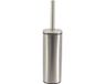 Tendance Toilet/badkamer toiletborstel met houder - Elegance - RVS - Zilver - 9.5 x 39 cm