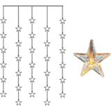 Star Trading LED-lichtgordijn 'Star Curtain' met sterren, 30 LED's, netvoeding, warm wit, H 120 cm, B 90 cm