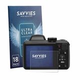 Savvies Screenprotector voor Kodak Pixpro AZ425 - Folie Beschermfolie transparant 18 Stuks
