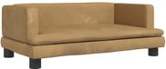 vidaXL Banc pour enfants 80x45x30 cm velours marron