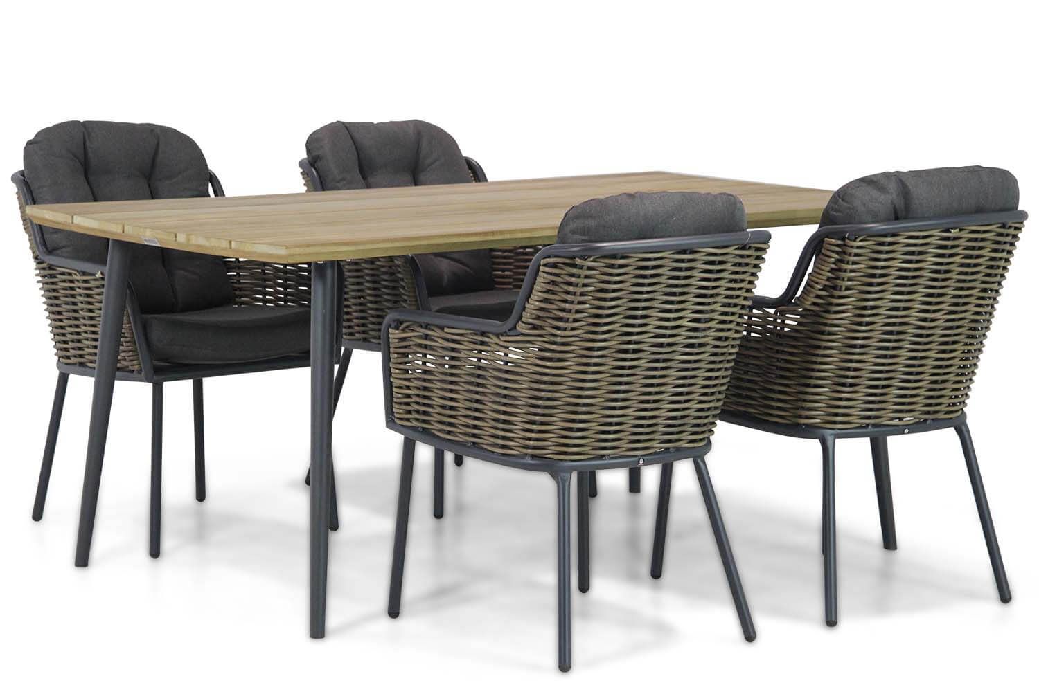 Santika Furniture Santika Fasano/Montana 180 cm dining tuinset 5-delig