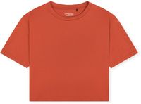 Schiesser Mix+Relax pyjamatop Vrouwen Korte mouw Terracotta Effen 100% katoen 3XL
