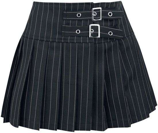 Banned Sisterhood Dames Minirok - zwart/wit - S