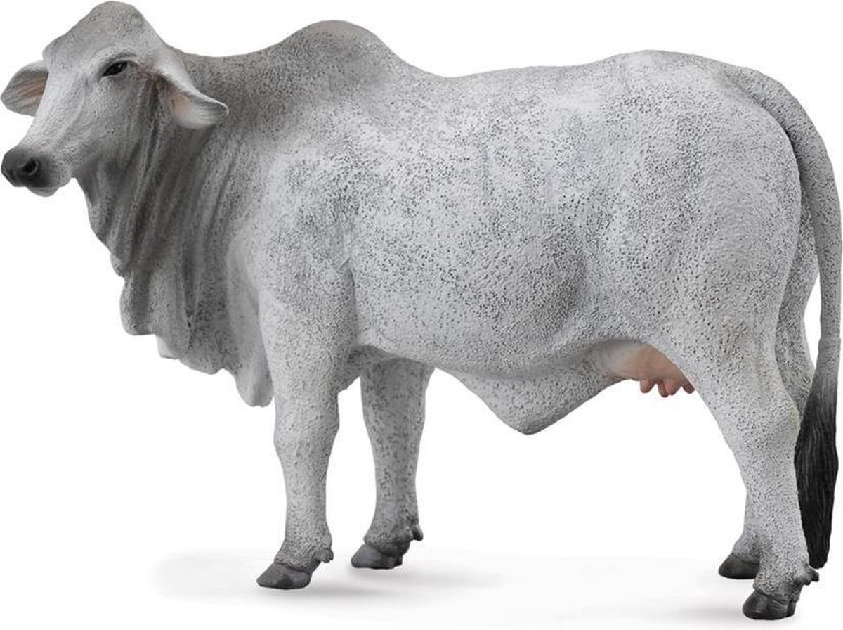 Collecta Boerderijdieren: Brahmaan Koe 14 Cm Grijs