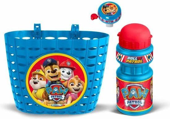 Paw Patrol Kids Bike Accessory Set - Basket, Bottle & Bell