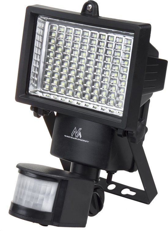 Maclean Solar LED Spotlight with Motion Sensor - 6W 360lm 6000K - IP44