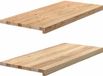 vidaXL - Vensterbanken - 2 stuks - onbehandeld - 90x40x2 cm - massief eikenhout