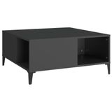 VidaXL Salontafel 80x80x36,5 cm bewerkt hout zwart