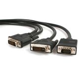 StarTech.com DVI-I naar DVI-D & VGA videosplitterkabel - 1.8 m