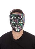 Bristol Novelty BM589 Anarchy iriserende masker, mannen, vrouwen, groen