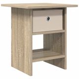 vidaXL Nachtkastje Sonoma Eiken 41 x 40 x 45 cm Bewerkt hout