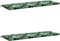 vidaXL - 2-delige - Bankkussens - SOEST - 100% - Polyester - Bladpatroon