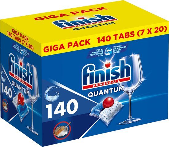 Finish Quantum All in One regular vaatwastabletten - 140 capsules