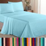 Elegant Comfort Beddenset, diepe zak tot 16 inch, Microfiber, Aqua, Twin XL