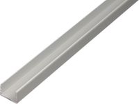 Alberts 030500 U-profiel | zelfklemmend | aluminium, zilverkleurig geanodiseerd | 1000 x 12,9 x 10 mm