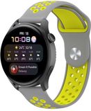 By Qubix Qubix Sport Edition Siliconen band - Grijs + geel - Geschikt voor Xiaomi Mi Watch / Xiaomi Watch 2 / Xiaomi Watch S1 / S2 / S3 / S4 (47mm)