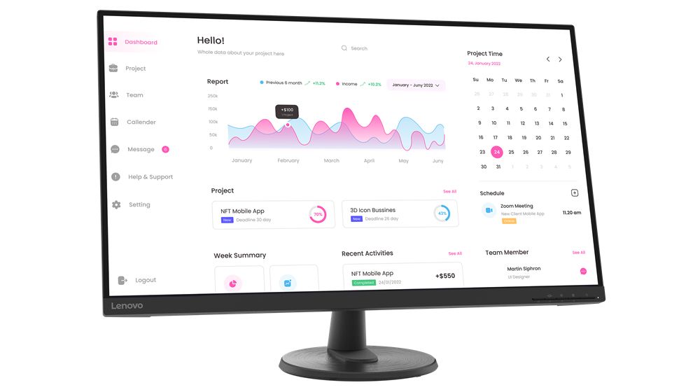 Lenovo D32-40 31.5" Full HD Monitor - 60Hz