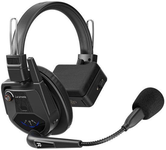 Saramonic WiTalk9 Headset Draadloos Hoofdband Podium/studio Oplaadhouder Zwart