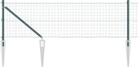 vidaXL Euro-hek met grondpennen 10 x 0,6 m PVC-coated staal groen mesh