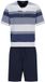 Hajo heren shortama blauwe strepen - Blauw - Maat 52